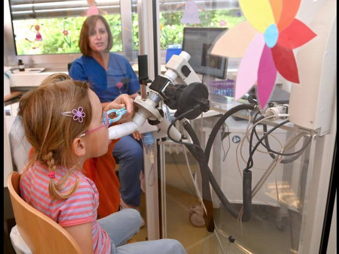 Der Lungenfunktionstest zeigte bei einem Teil der Kinder auffällige Ergebnisse.
