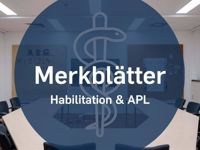 Grafik zur Aktualisierung der Merkblätter für Habilitation und außerplanmäßige Professur (APL).